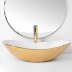 Накладной умывальник Rea Royal White/Gold Накладной умывальник Rea Royal White/Gold